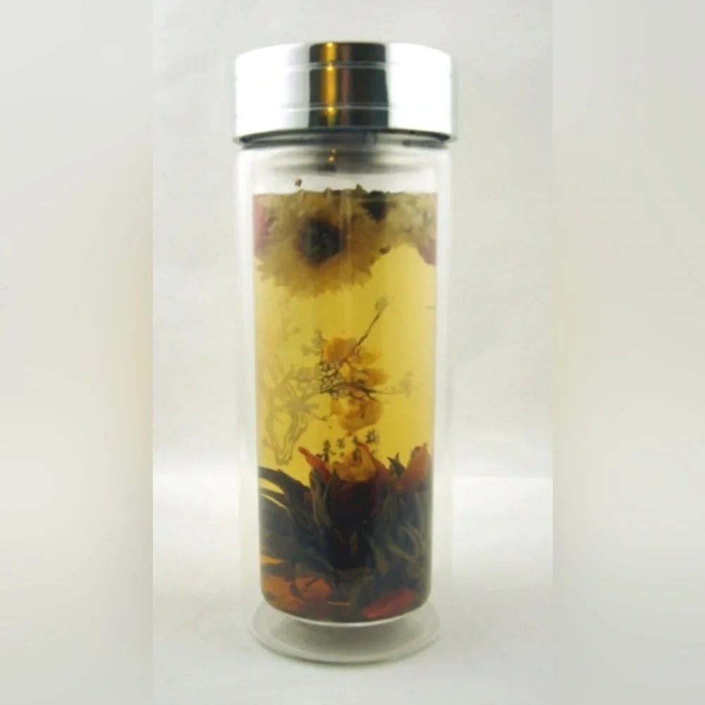 Glass Tiger - Tea Brewing Cup 10 ounce Tumblr NWOT